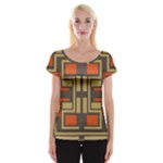 Abstract geometric design    Cap Sleeve Top