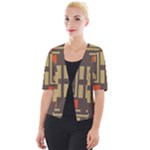 Abstract geometric design    Cropped Button Cardigan