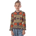 Abstract geometric design    Kids  Frill Detail Tee