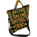 Abstract geometric design    Fold Over Handle Tote Bag