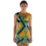 Abstract geometric design    Wrap Front Bodycon Dress