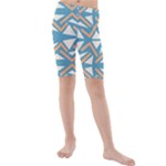 Abstract geometric design    Kids  Mid Length Swim Shorts