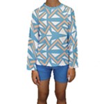 Abstract geometric design    Kids  Long Sleeve Swimwear