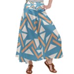 Abstract geometric design    Satin Palazzo Pants