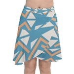 Abstract geometric design    Chiffon Wrap Front Skirt