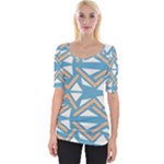 Abstract geometric design    Wide Neckline Tee