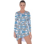 Abstract geometric design    Asymmetric Cut-Out Shift Dress