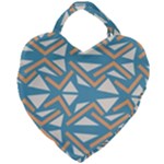 Abstract geometric design    Giant Heart Shaped Tote