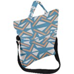 Abstract geometric design    Fold Over Handle Tote Bag