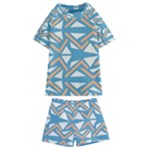 Abstract geometric design    Kids  Swim Tee and Shorts Set