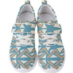 Abstract geometric design    Men s Velcro Strap Shoes