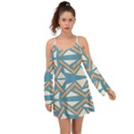 Abstract geometric design    Kimono Sleeves Boho Dress