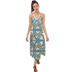 Abstract geometric design    Halter Tie Back Dress 