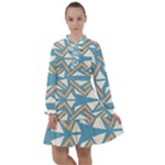 Abstract geometric design    All Frills Chiffon Dress