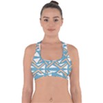 Abstract geometric design    Cross Back Hipster Bikini Top 