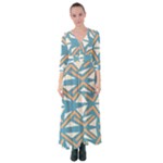 Abstract geometric design    Button Up Maxi Dress