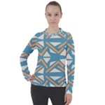 Abstract geometric design    Women s Pique Long Sleeve Tee