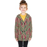 Folk flowers print Floral pattern Ethnic art Kids  Double Breasted Button Coat