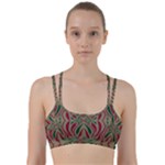 Folk flowers print Floral pattern Ethnic art Line Them Up Sports Bra