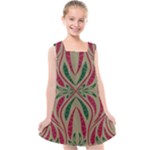 Folk flowers print Floral pattern Ethnic art Kids  Cross Back Dress