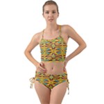 Folk flowers print Floral pattern Ethnic art Mini Tank Bikini Set