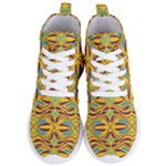 Folk flowers print Floral pattern Ethnic art Women s Lightweight High Top Sneakers