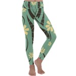 Folk flowers print Floral pattern Ethnic art Kids  Lightweight Velour Classic Yoga Leggings