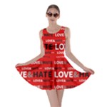 Love And Hate Typographic Design Pattern Skater Dress