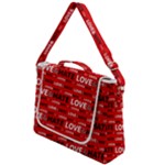 Love And Hate Typographic Design Pattern Box Up Messenger Bag