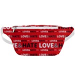 Love And Hate Typographic Design Pattern Waist Bag 