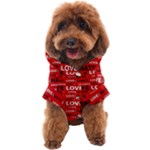 Love And Hate Typographic Design Pattern Dog Coat