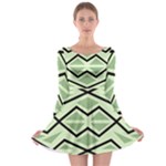 Abstract pattern geometric backgrounds Long Sleeve Skater Dress