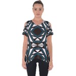 Abstract pattern geometric backgrounds Cut Out Side Drop Tee