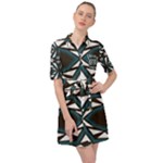 Abstract pattern geometric backgrounds Belted Shirt Dress