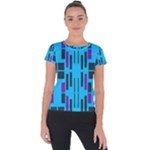 Abstract pattern geometric backgrounds Short Sleeve Sports Top 