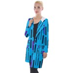 Abstract pattern geometric backgrounds Hooded Pocket Cardigan