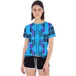 Abstract pattern geometric backgrounds Open Back Sport Tee