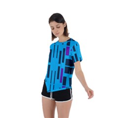 Asymmetrical Short Sleeve Sports T-Shirt 