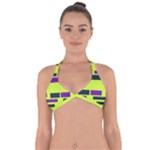 Abstract pattern geometric backgrounds Halter Neck Bikini Top