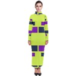 Abstract pattern geometric backgrounds Turtleneck Maxi Dress