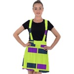 Abstract pattern geometric backgrounds Velvet Suspender Skater Skirt