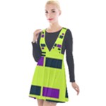 Abstract pattern geometric backgrounds Plunge Pinafore Velour Dress