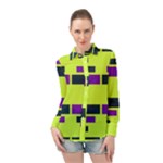 Abstract pattern geometric backgrounds Long Sleeve Chiffon Shirt