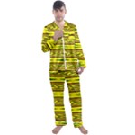 Abstract pattern geometric backgrounds Men s Long Sleeve Satin Pajamas Set
