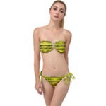 Abstract pattern geometric backgrounds Twist Bandeau Bikini Set