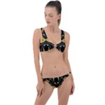 Folk flowers print Floral pattern Ethnic art Ring Detail Crop Bikini Set