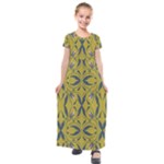 Folk flowers print Floral pattern Ethnic art Kids  Short Sleeve Maxi Dress