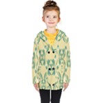 Folk flowers print Floral pattern Ethnic art Kids  Double Breasted Button Coat