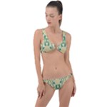 Folk flowers print Floral pattern Ethnic art Ring Detail Crop Bikini Set