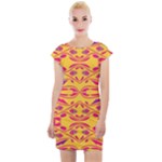 Folk flowers print Floral pattern Ethnic art Cap Sleeve Bodycon Dress